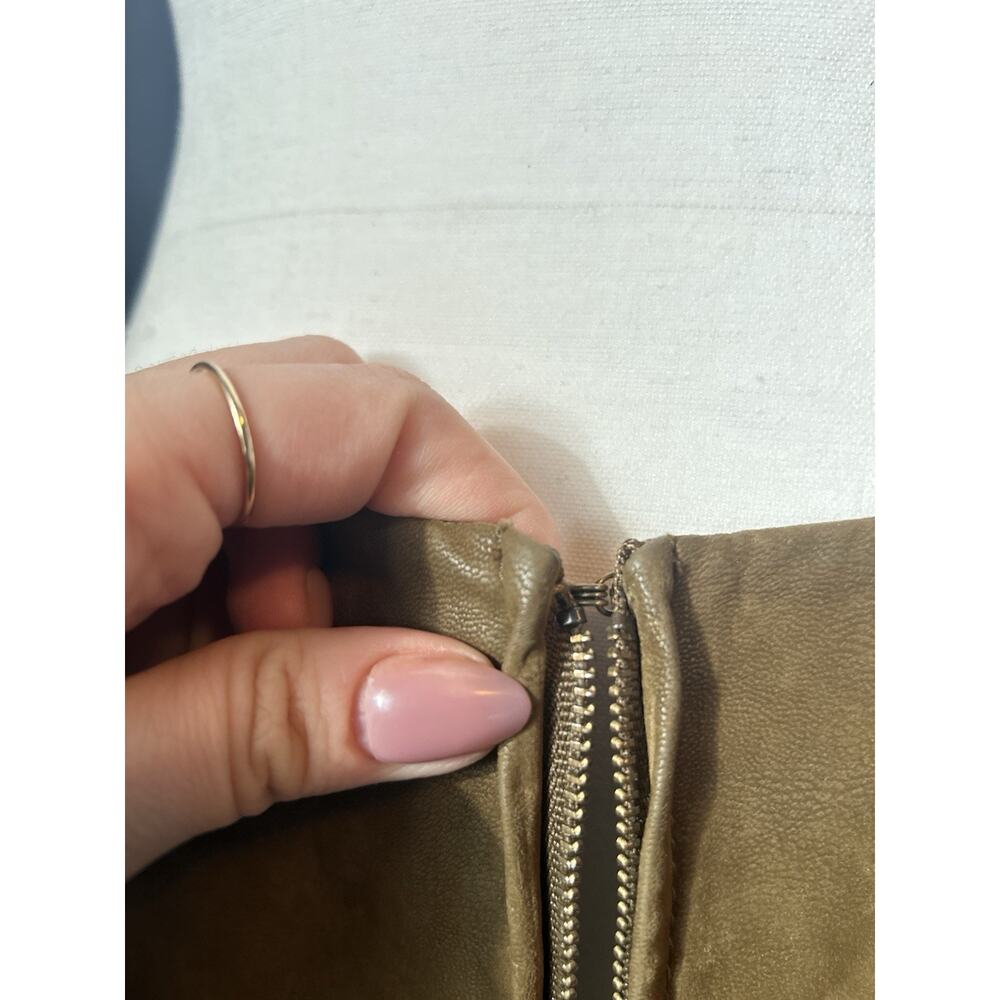 Free People Faux Suede High Rise Skirt. Boho, Neutral, Hippie. Size 8 - Picture 5 of 8